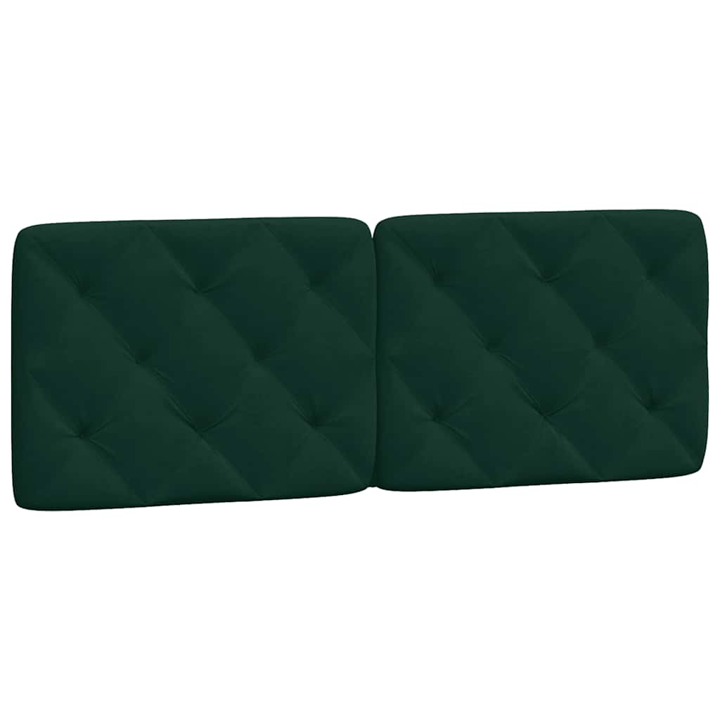 Coussin de tête de lit vert foncé 140 cm velours - XIOS