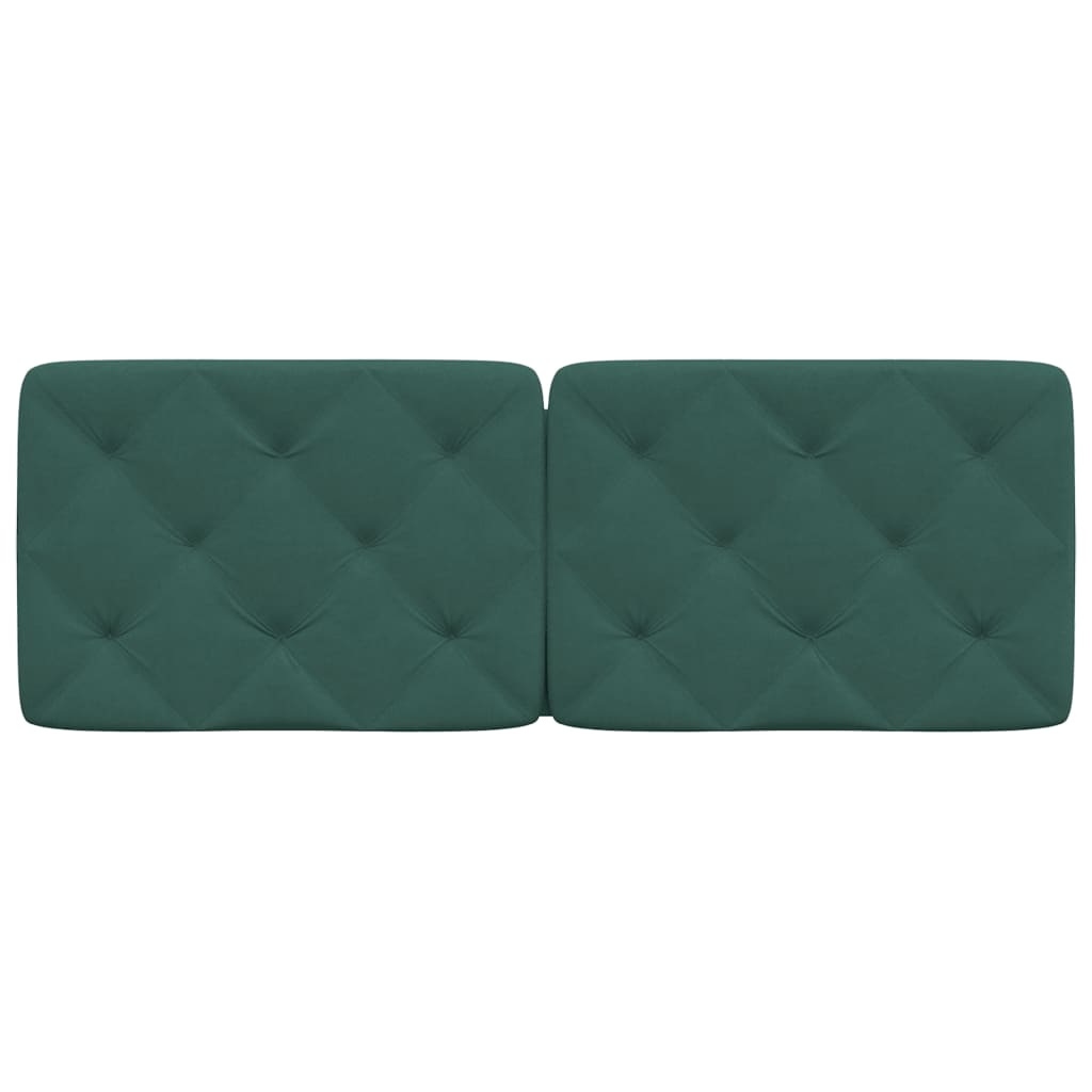 Coussin de tête de lit vert foncé 140 cm velours - XIOS
