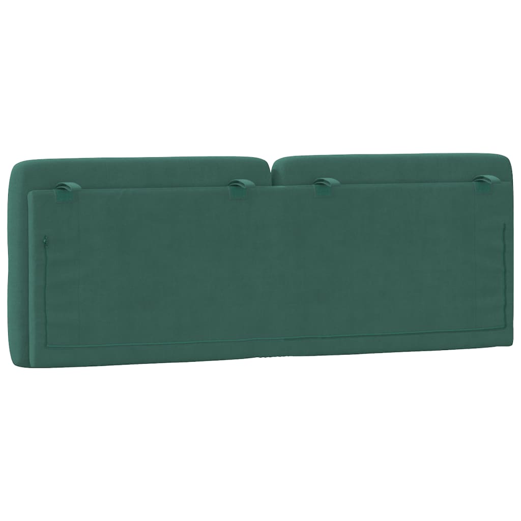 Coussin de tête de lit vert foncé 140 cm velours - XIOS