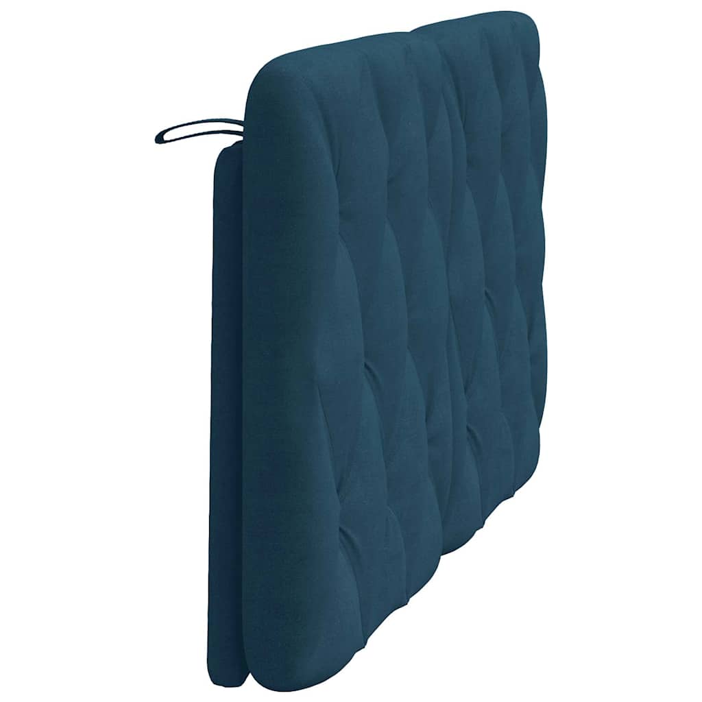 Coussin de tête de lit bleu 140 cm velours - XIOS