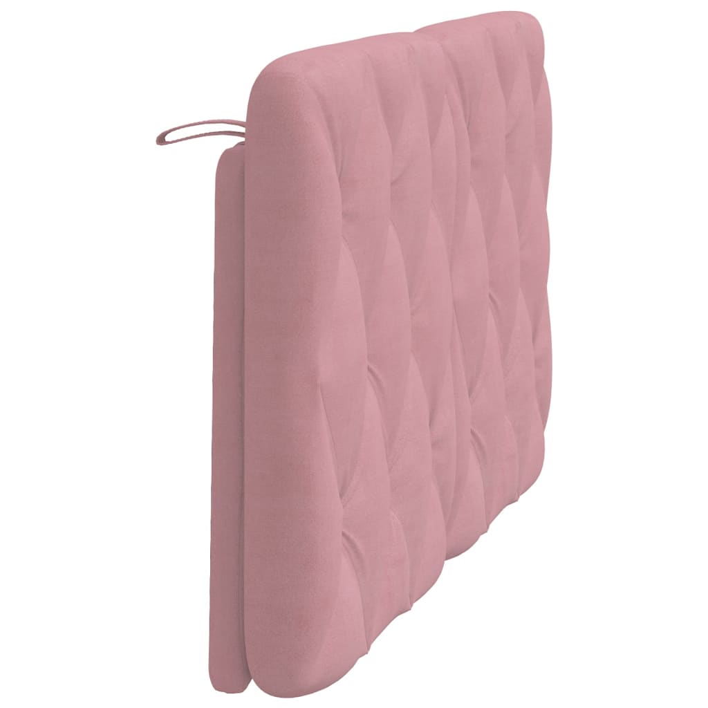 Coussin de tête de lit rose 140 cm velours - XIOS