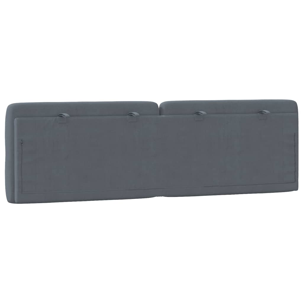 Coussin de tête de lit gris foncé 160 cm velours - XIOS