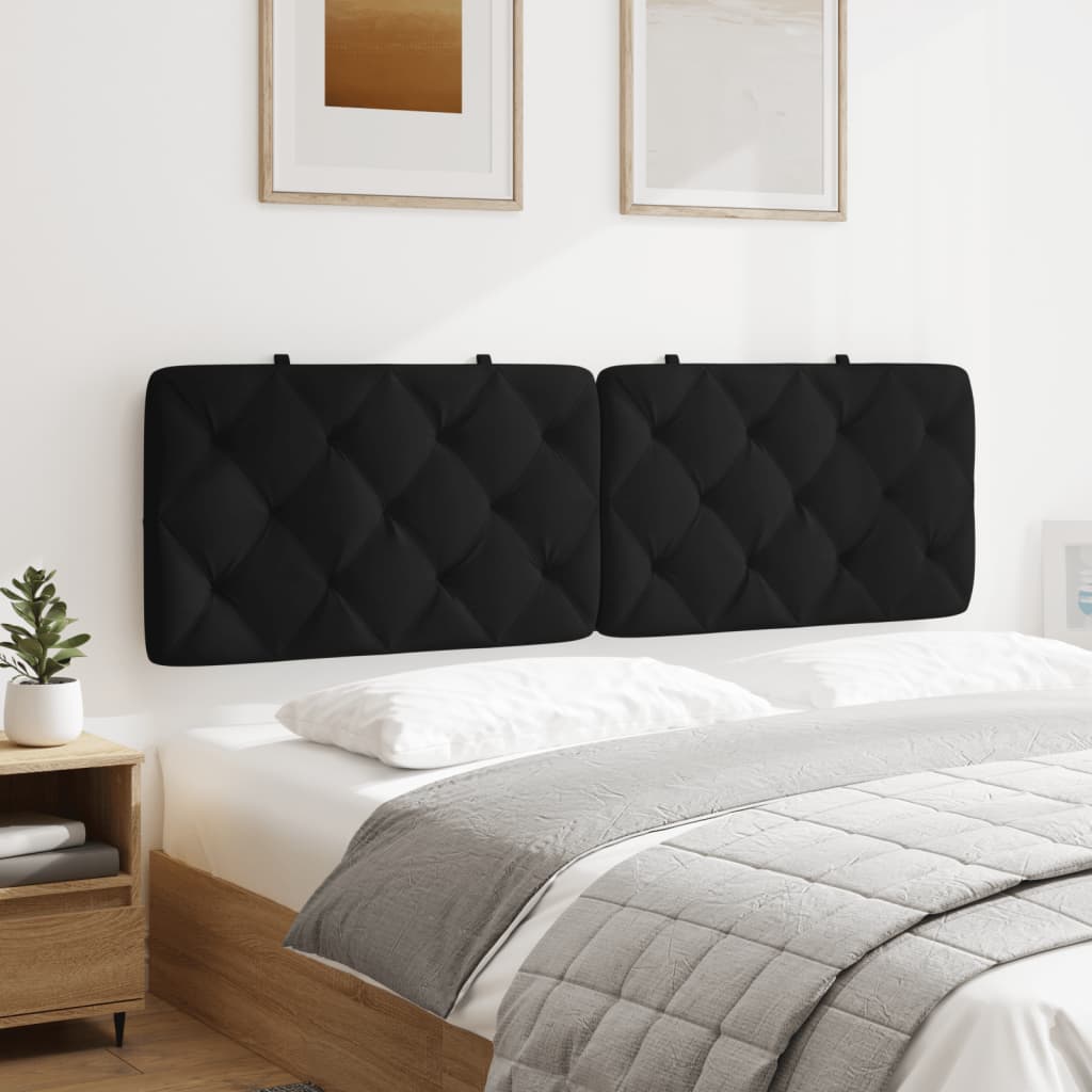 Coussin de tête de lit noir 160 cm velours - XIOS