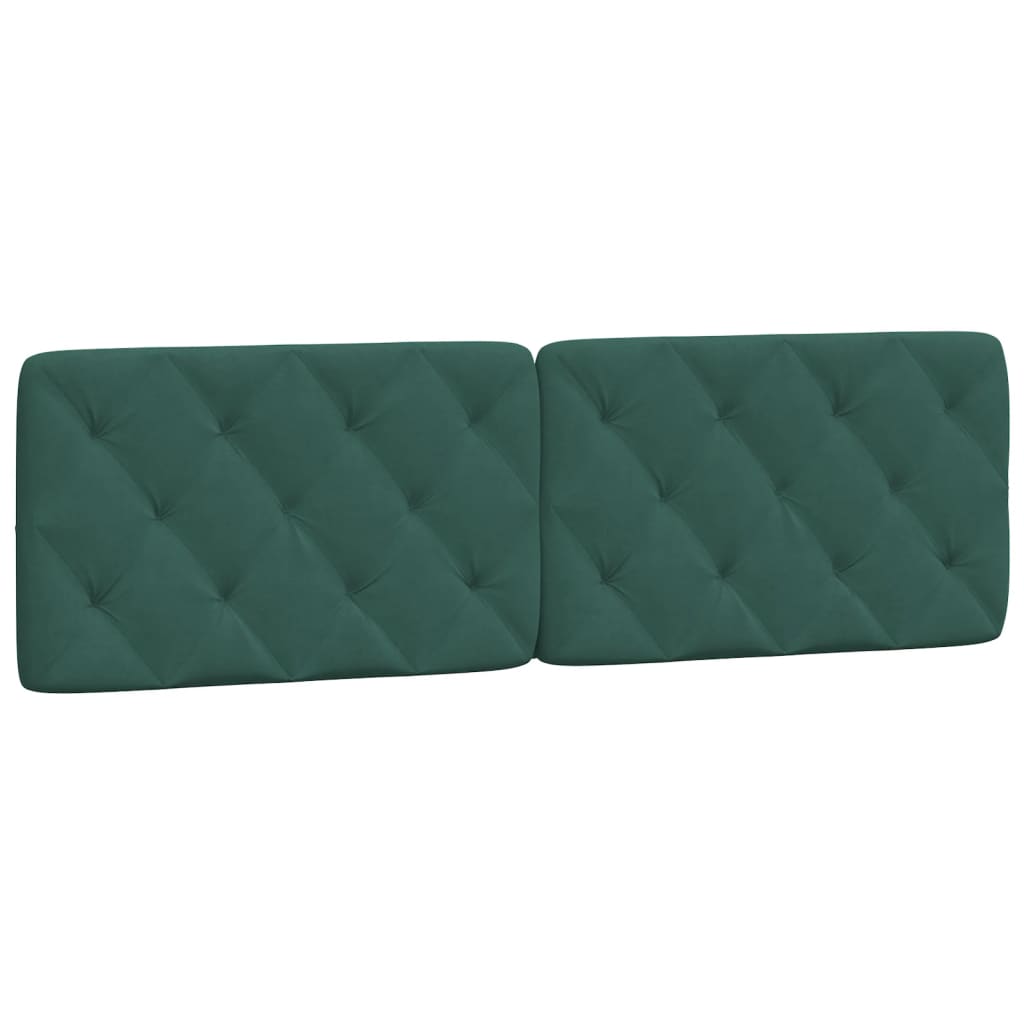 Coussin de tête de lit vert foncé 160 cm velours - XIOS