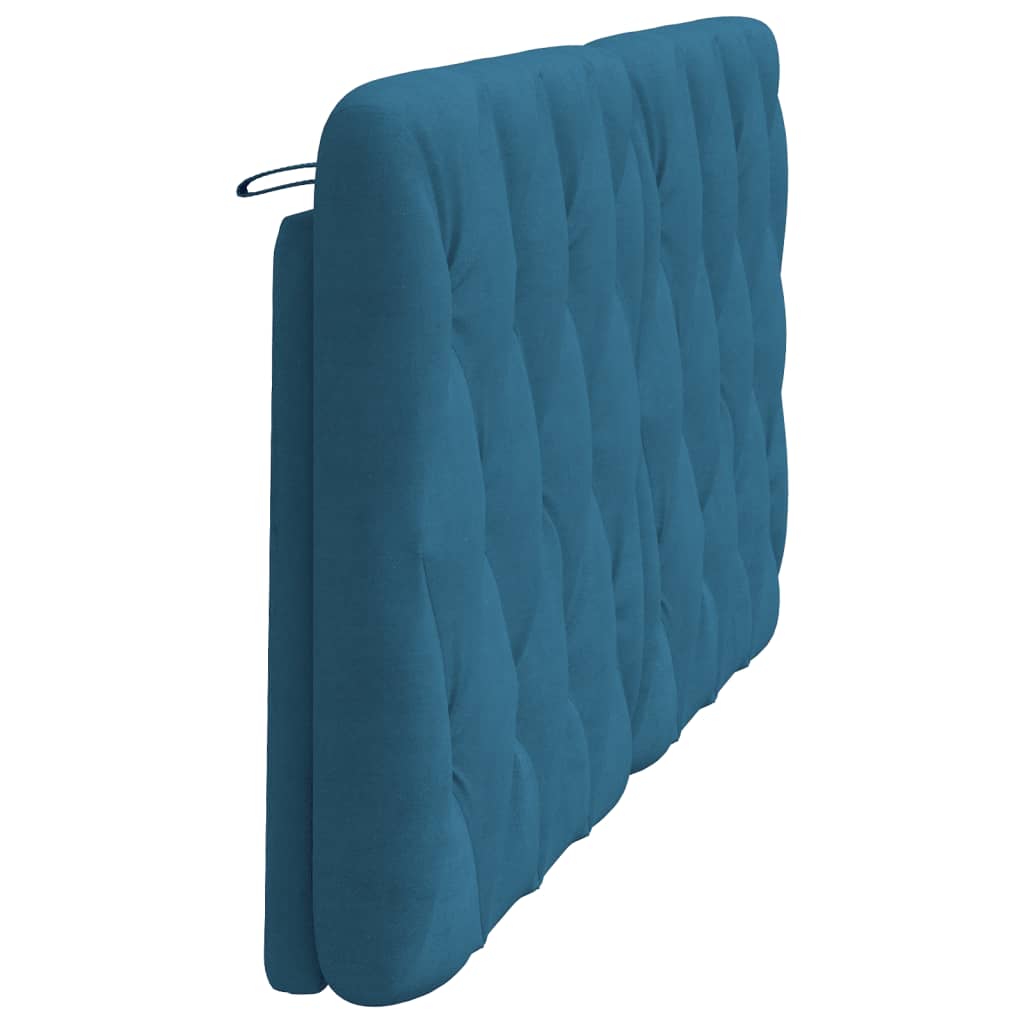 Coussin de tête de lit bleu 160 cm velours - XIOS