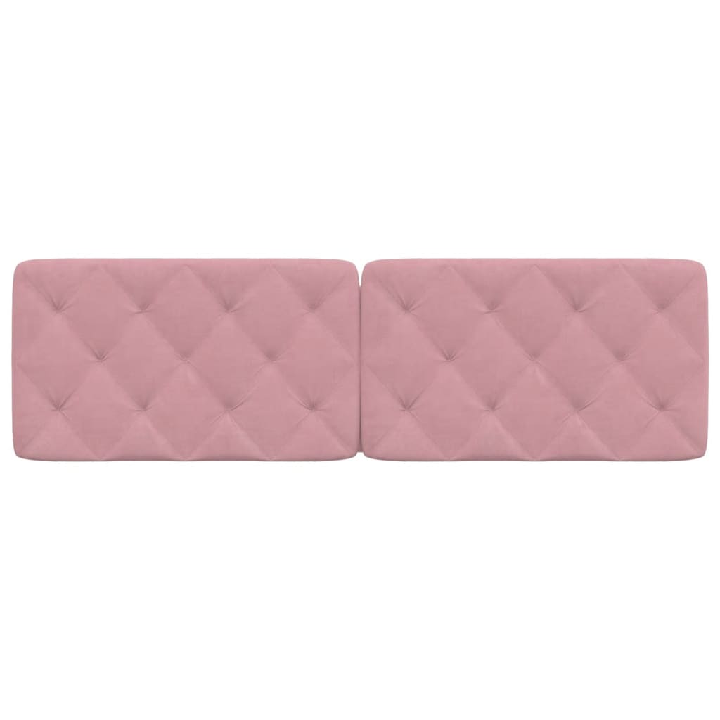 Coussin de tête de lit rose 160 cm velours - XIOS