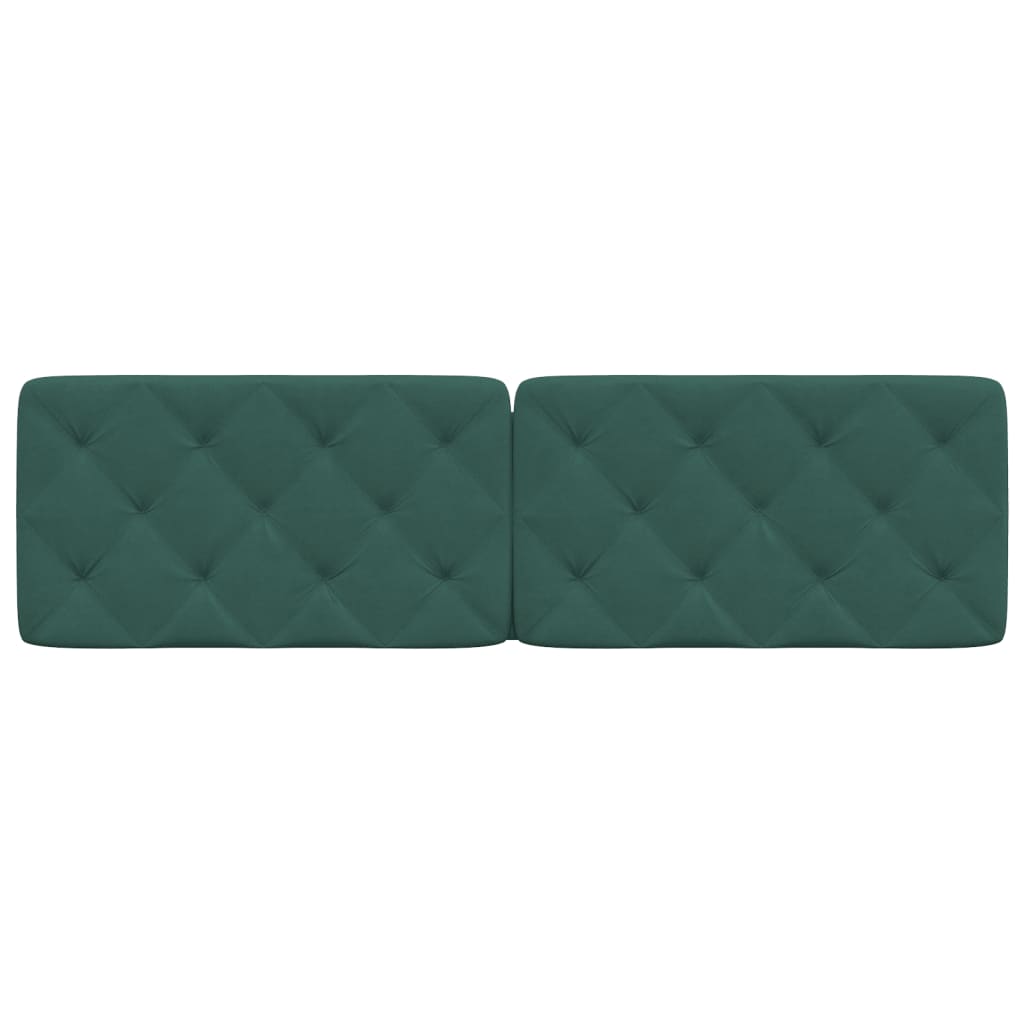 Coussin de tête de lit vert foncé 180 cm velours - XIOS