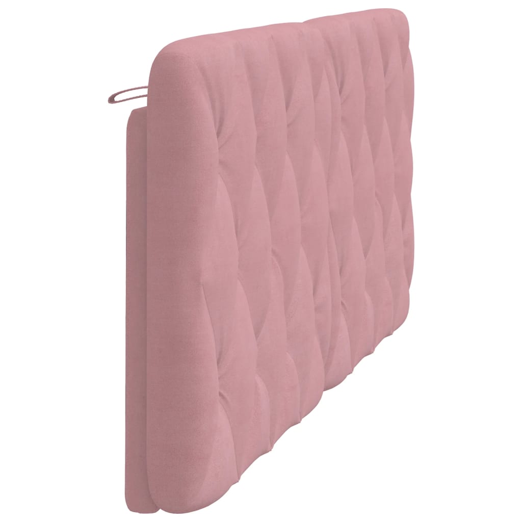 Coussin de tête de lit rose 180 cm velours - XIOS