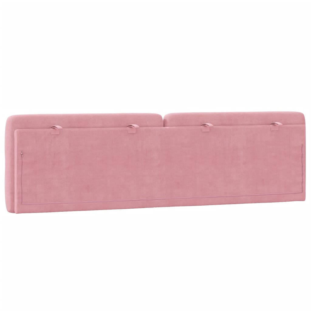 Coussin de tête de lit rose 180 cm velours - XIOS