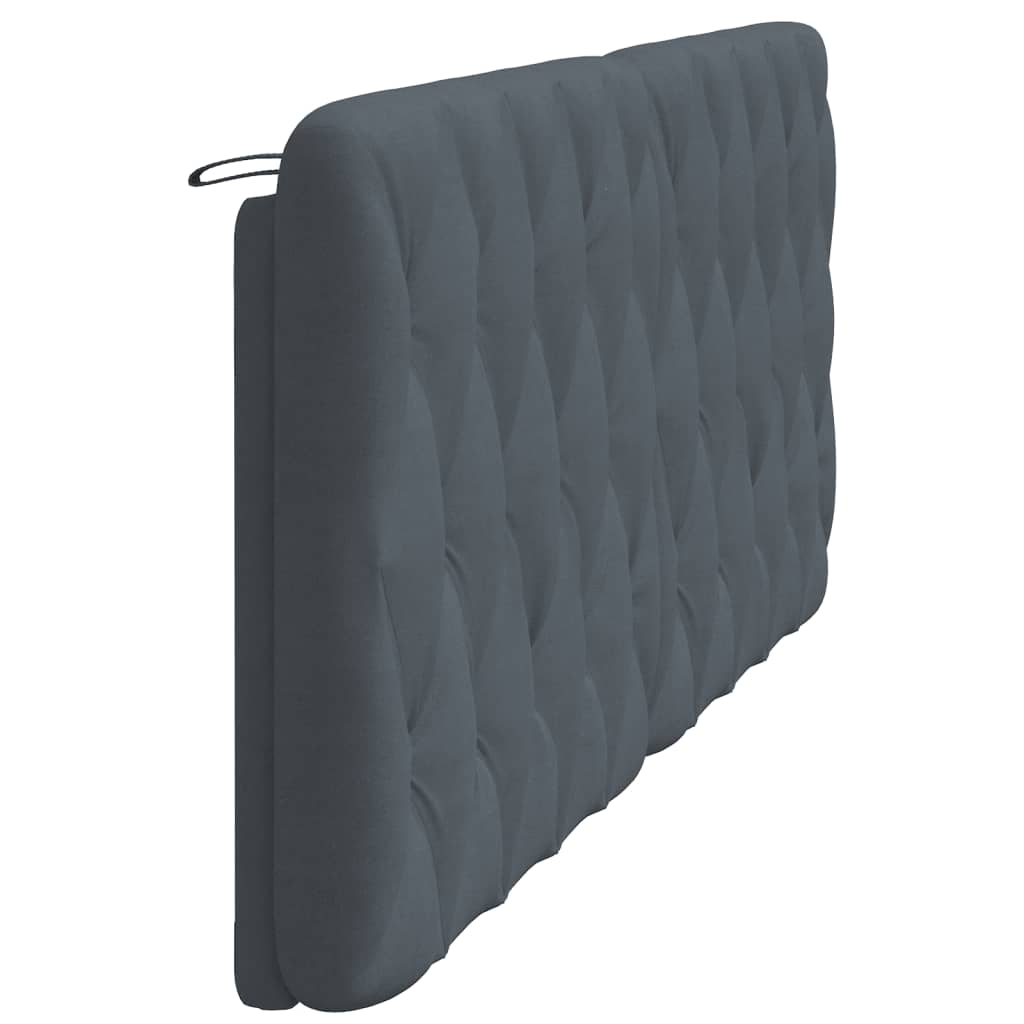 Coussin de tête de lit gris foncé 200 cm velours - XIOS