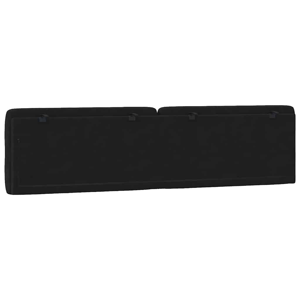 Coussin de tête de lit noir 200 cm velours - XIOS