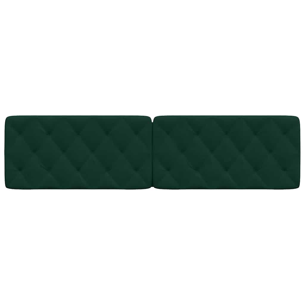 Coussin de tête de lit vert foncé 200 cm velours - XIOS