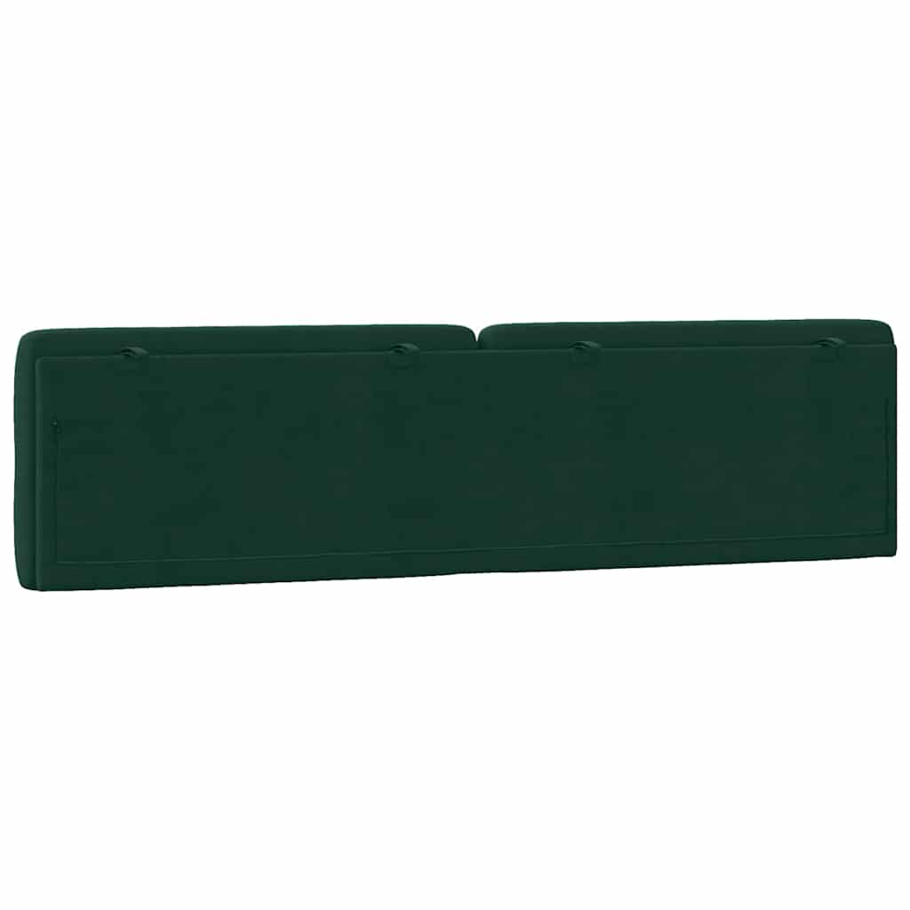 Coussin de tête de lit vert foncé 200 cm velours - XIOS
