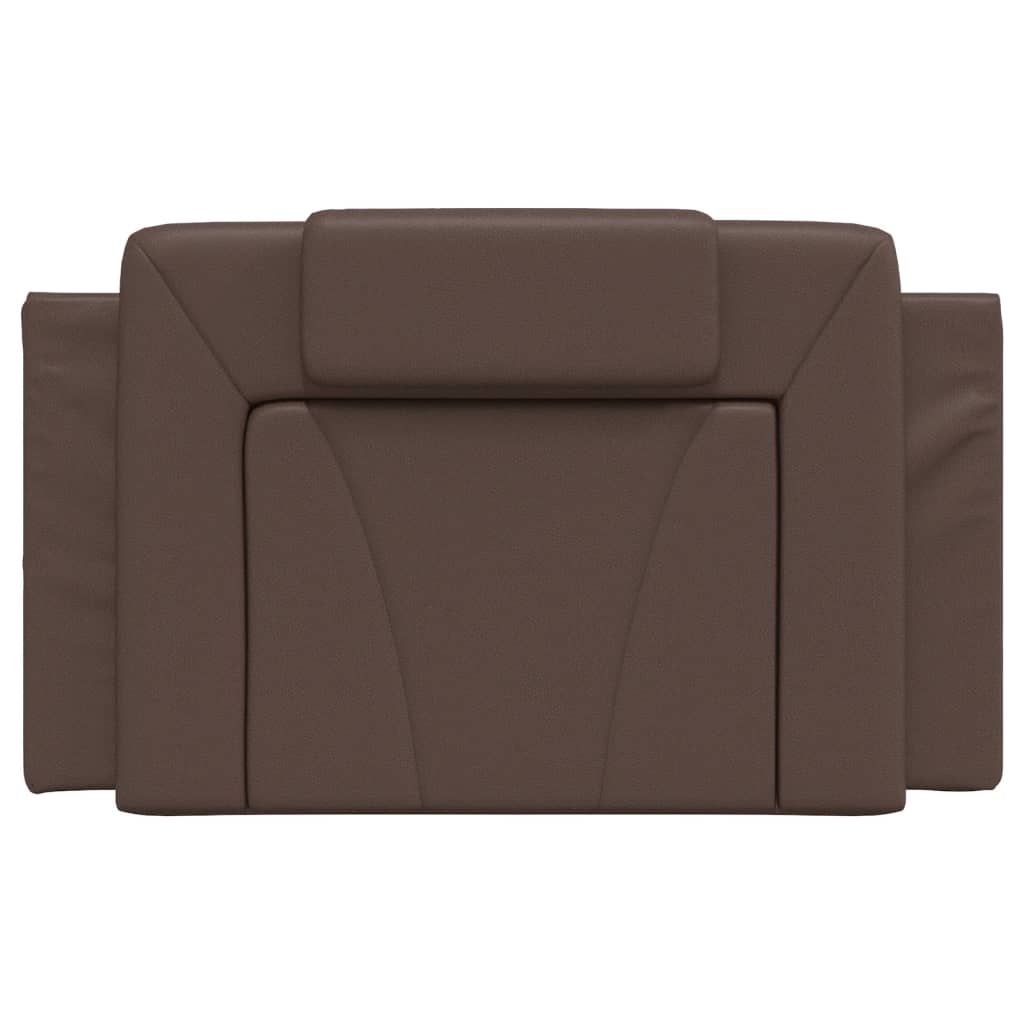 Coussin de tête de lit Viana marron 80 cm similicuir - XIOS