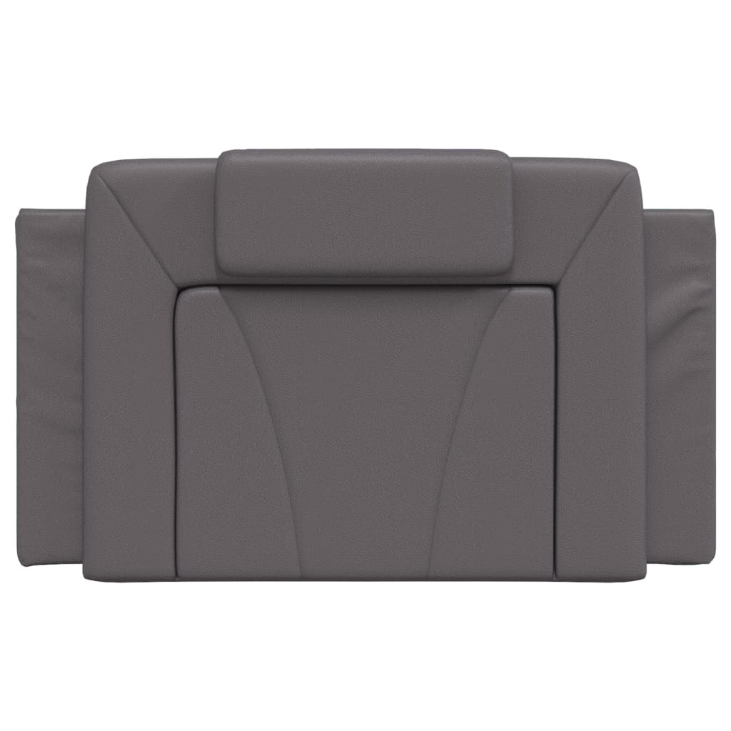 Coussin de tête de lit Viana gris 80 cm similicuir - XIOS