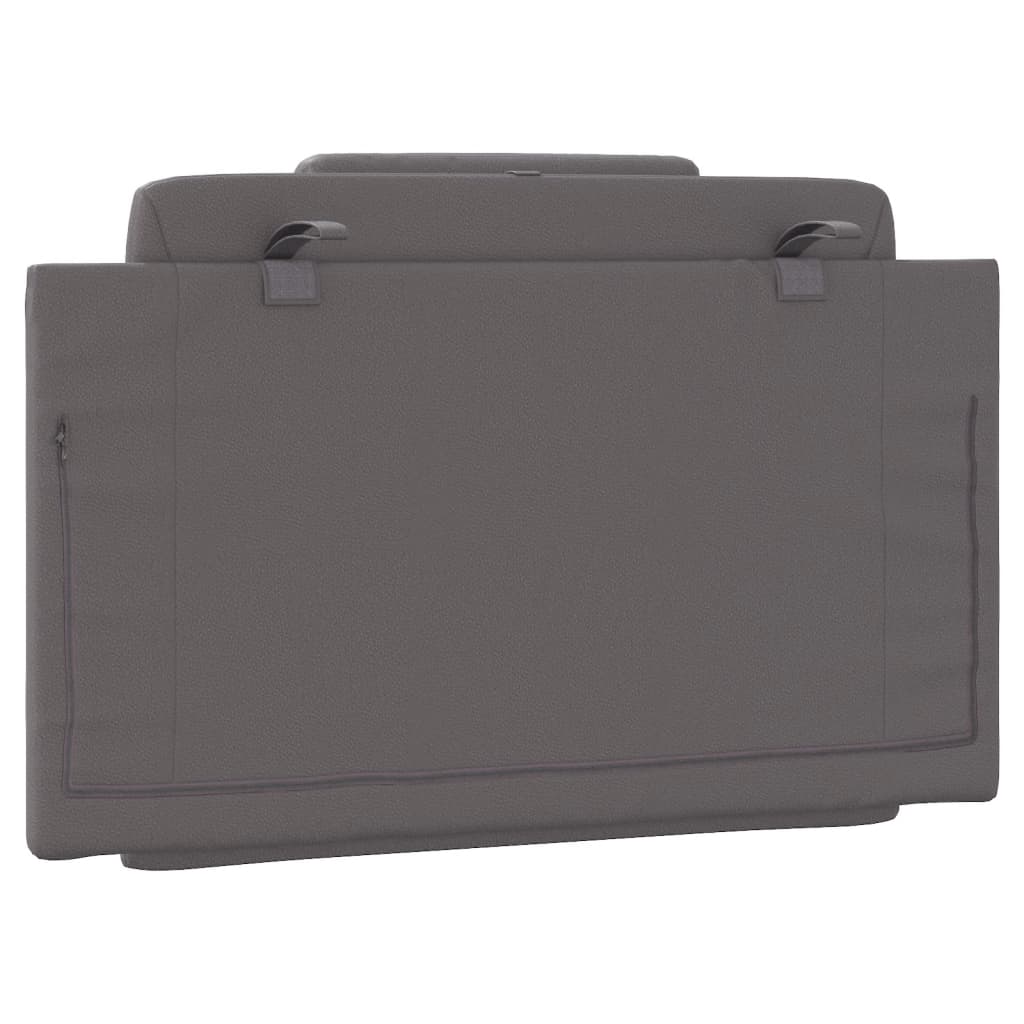 Coussin de tête de lit Viana gris 80 cm similicuir - XIOS