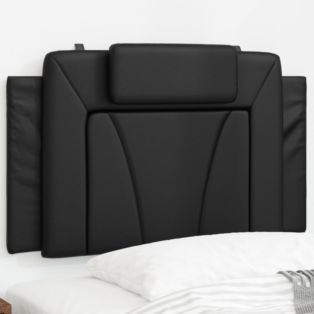 Coussin de tête de lit noir 90 cm similicuir - XIOS