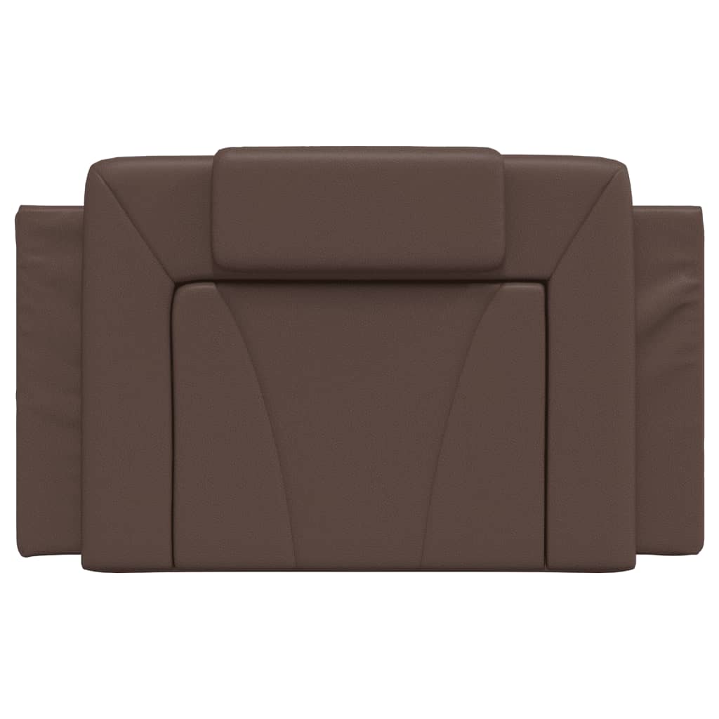 Coussin de tête de lit Viana marron 90 cm similicuir - XIOS