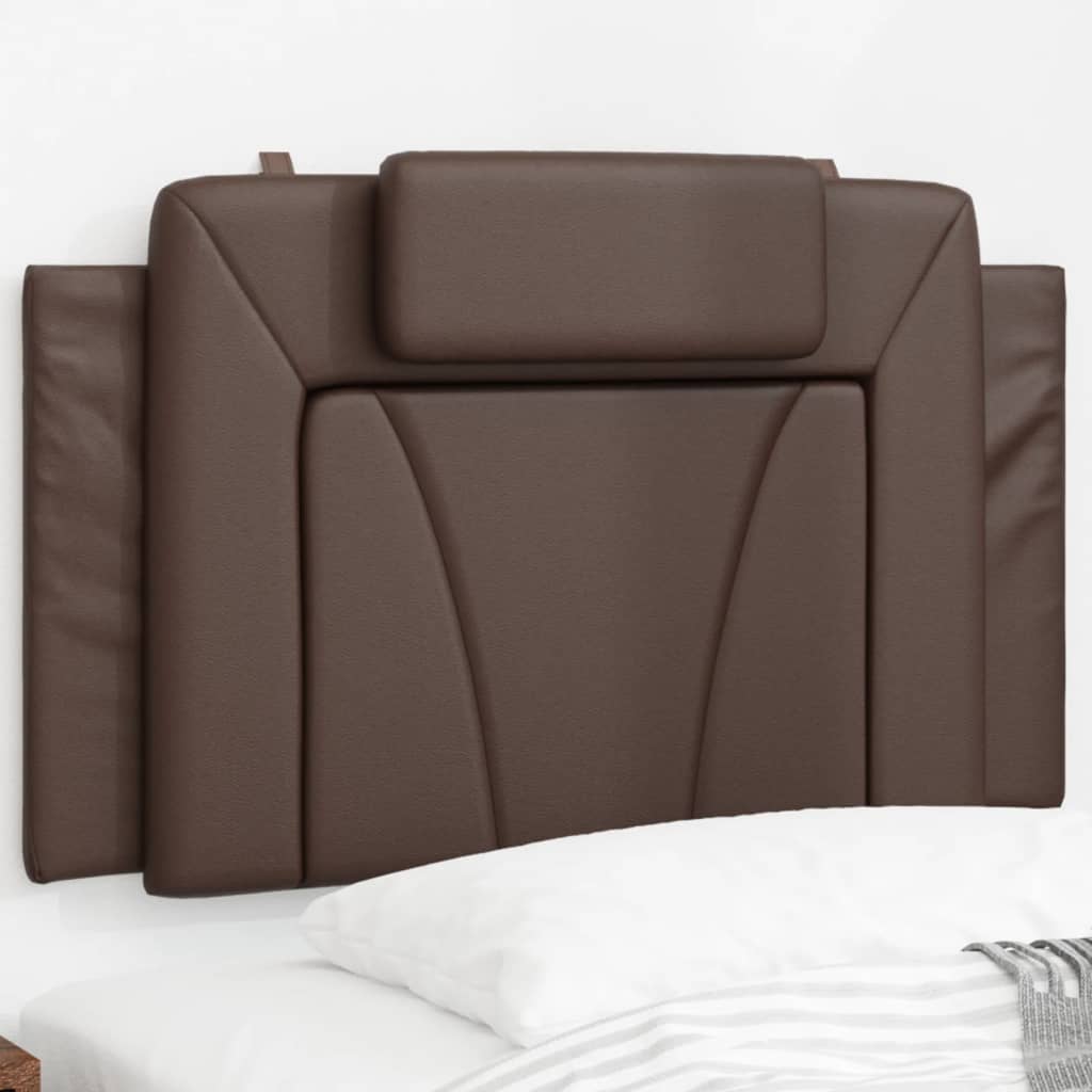 Coussin de tête de lit marron 90 cm similicuir - XIOS