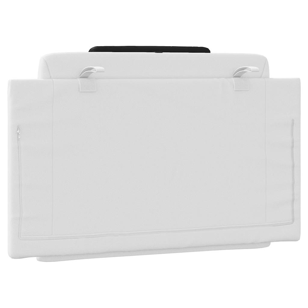 Coussin de tête de lit Viana noir et blanc 90 cm similicuir - XIOS