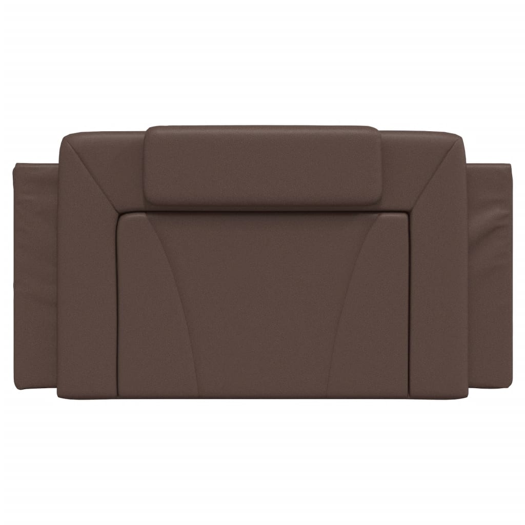 Coussin de tête de lit marron 100 cm similicuir - XIOS