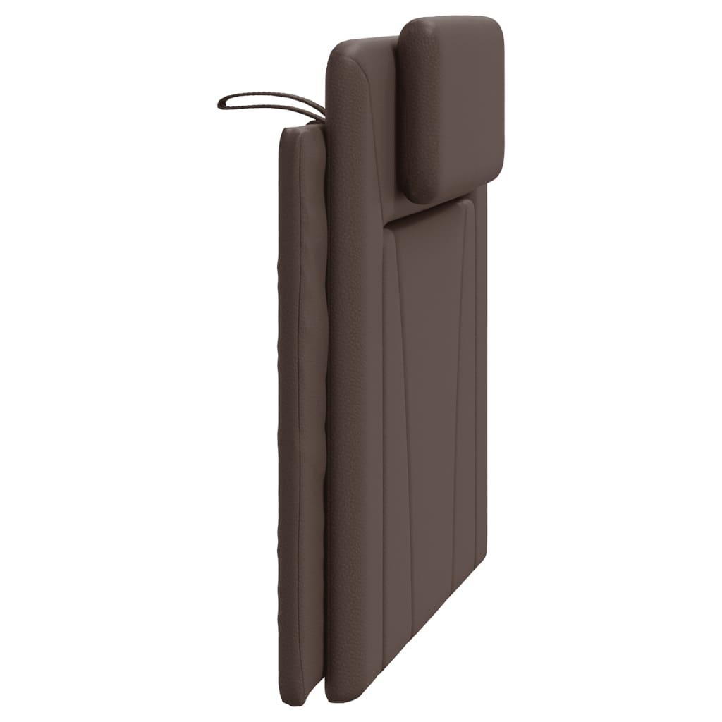 Coussin de tête de lit marron 100 cm similicuir - XIOS