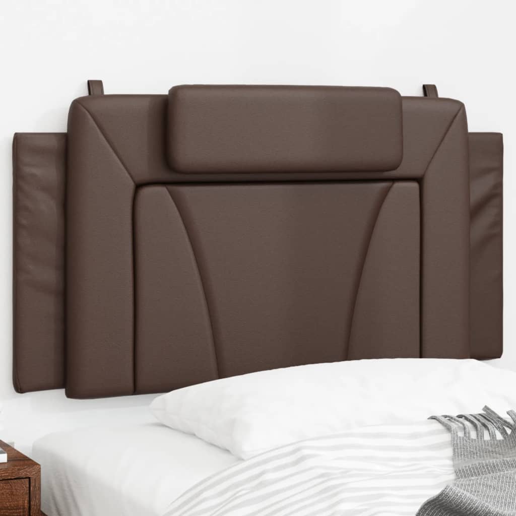 Coussin de tête de lit marron 100 cm similicuir - XIOS