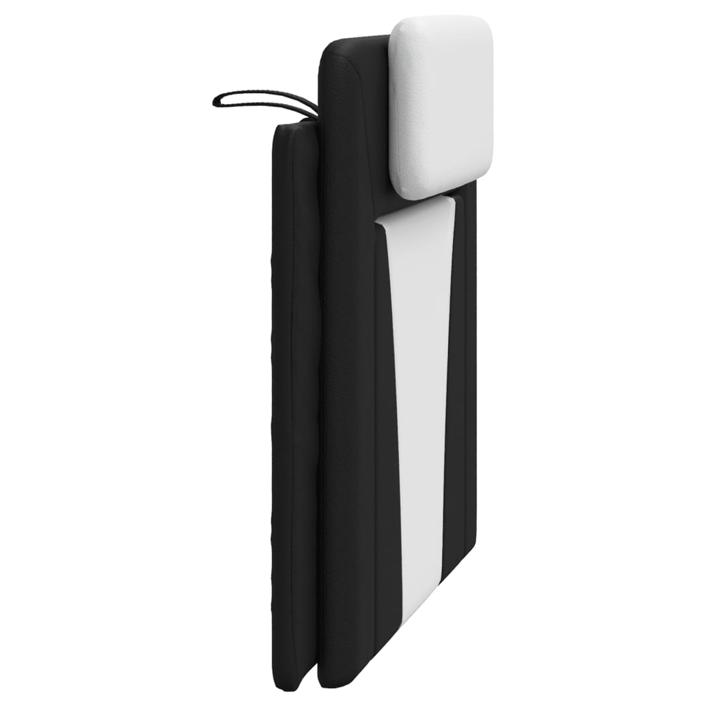 Coussin de tête de lit noir et blanc 100 cm similicuir - XIOS