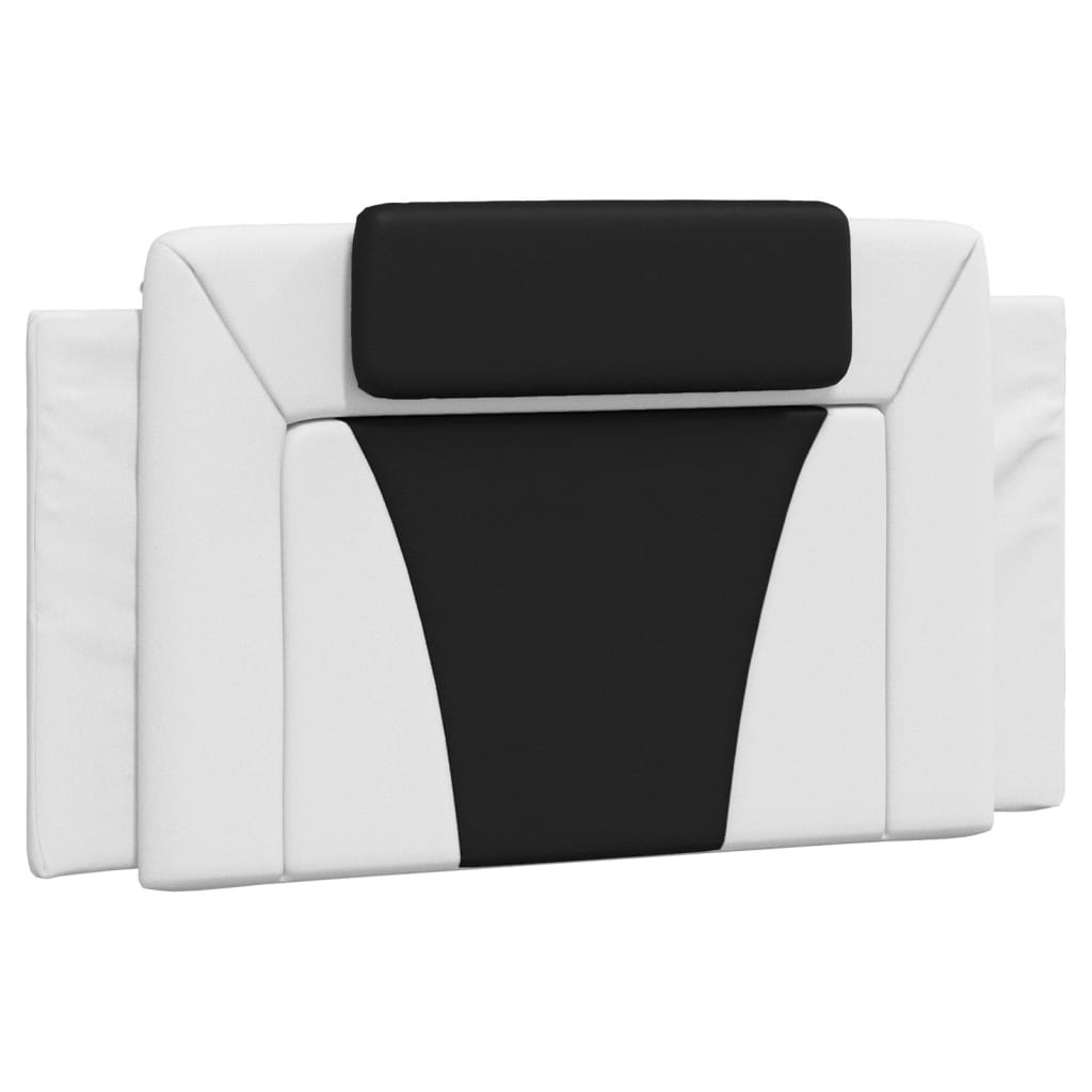 Coussin de tête de lit noir et blanc 100 cm similicuir - XIOS