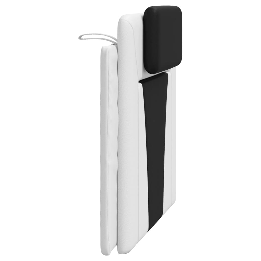 Coussin de tête de lit noir et blanc 100 cm similicuir - XIOS