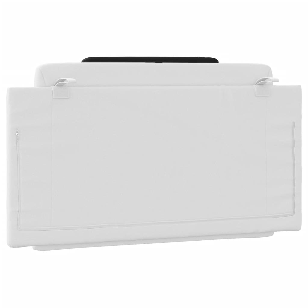 Coussin de tête de lit noir et blanc 100 cm similicuir - XIOS