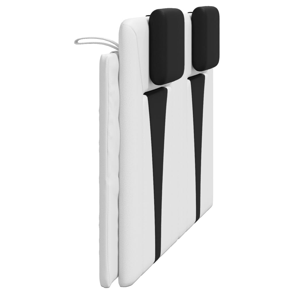 Coussin de tête de lit noir et blanc 120 cm similicuir - XIOS