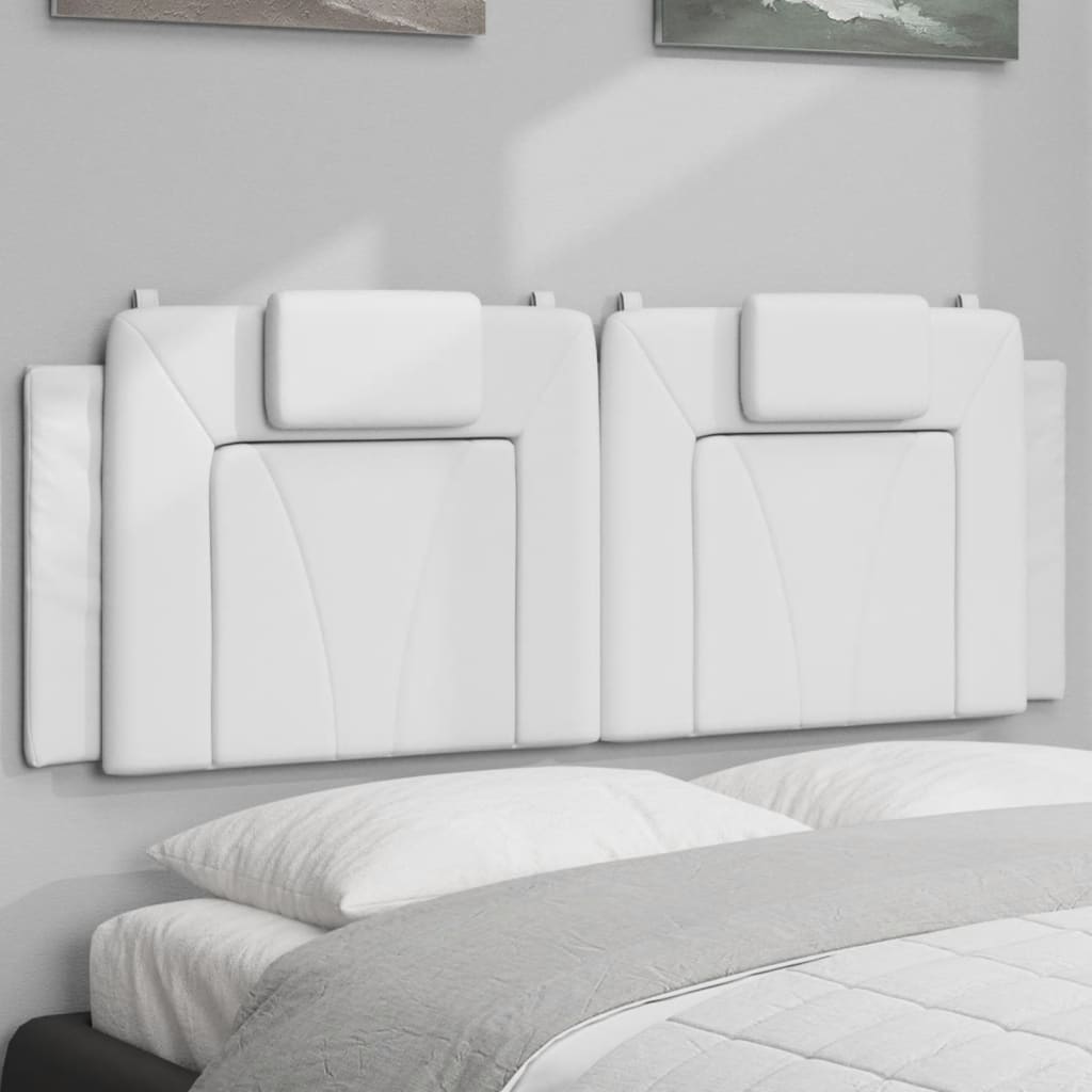 Coussin de tête de lit blanc 140 cm similicuir - XIOS