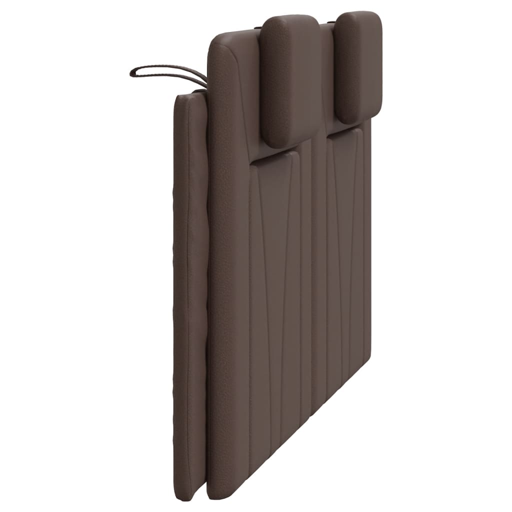 Coussin de tête de lit marron 140 cm similicuir - XIOS