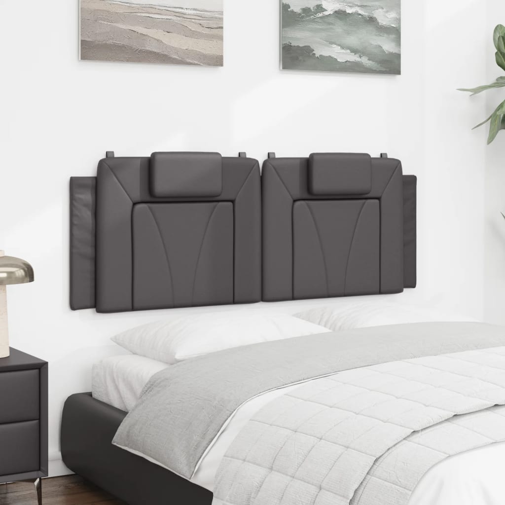 Coussin de tête de lit Viana gris 140 cm similicuir - XIOS