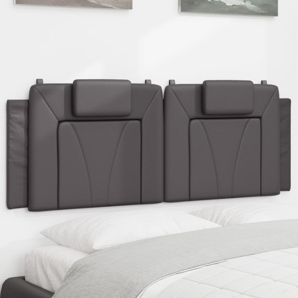 Coussin de tête de lit Viana gris 140 cm similicuir - XIOS