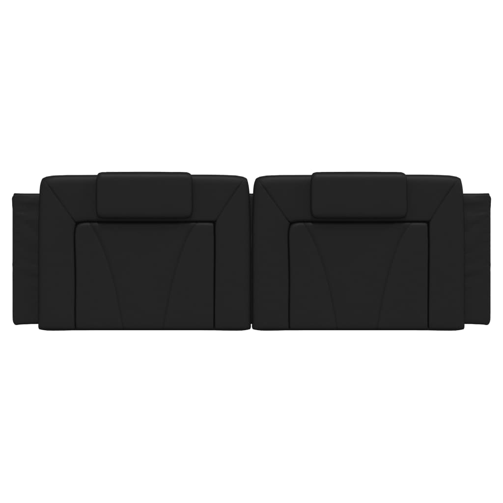 Coussin de tête de lit noir 160 cm similicuir - XIOS