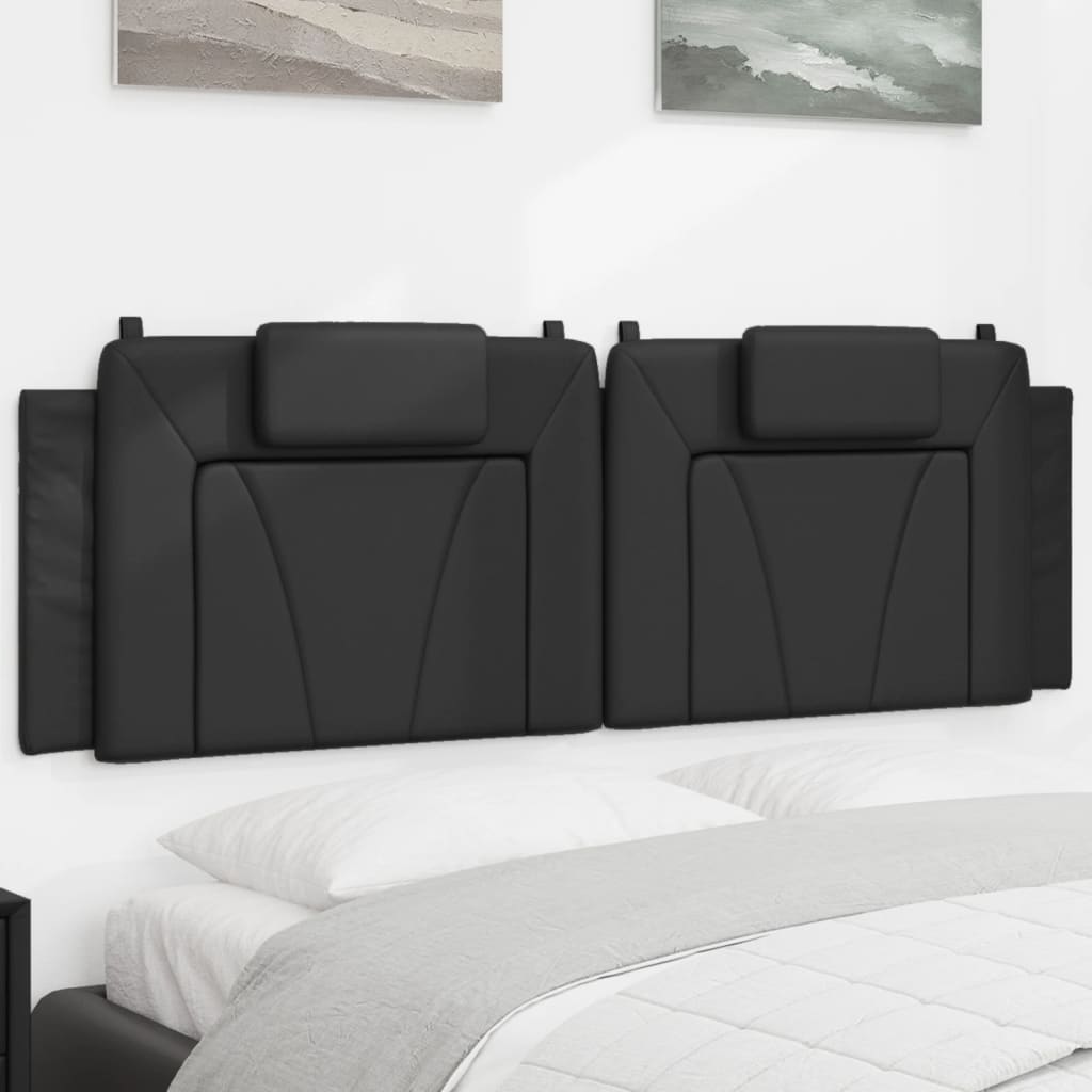 Coussin de tête de lit noir 160 cm similicuir - XIOS