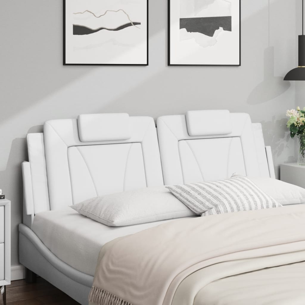 Coussin de tête de lit Viana blanc 160 cm similicuir - XIOS