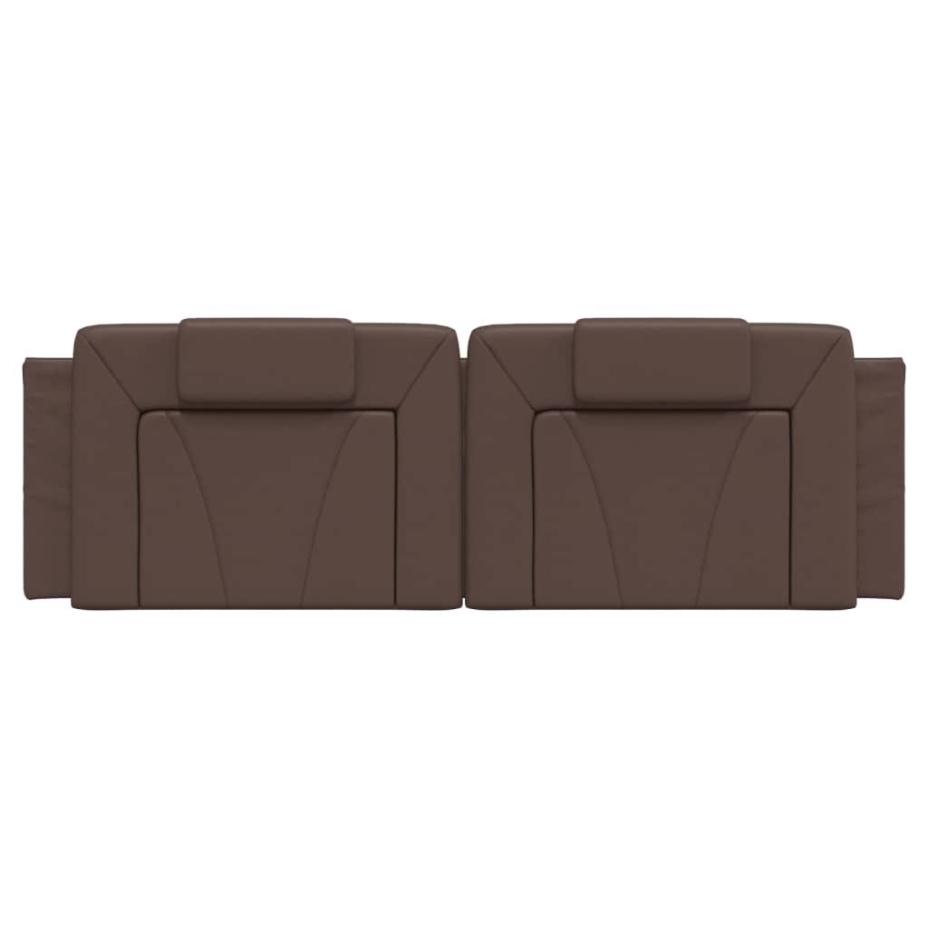 Coussin de tête de lit marron 160 cm similicuir - XIOS