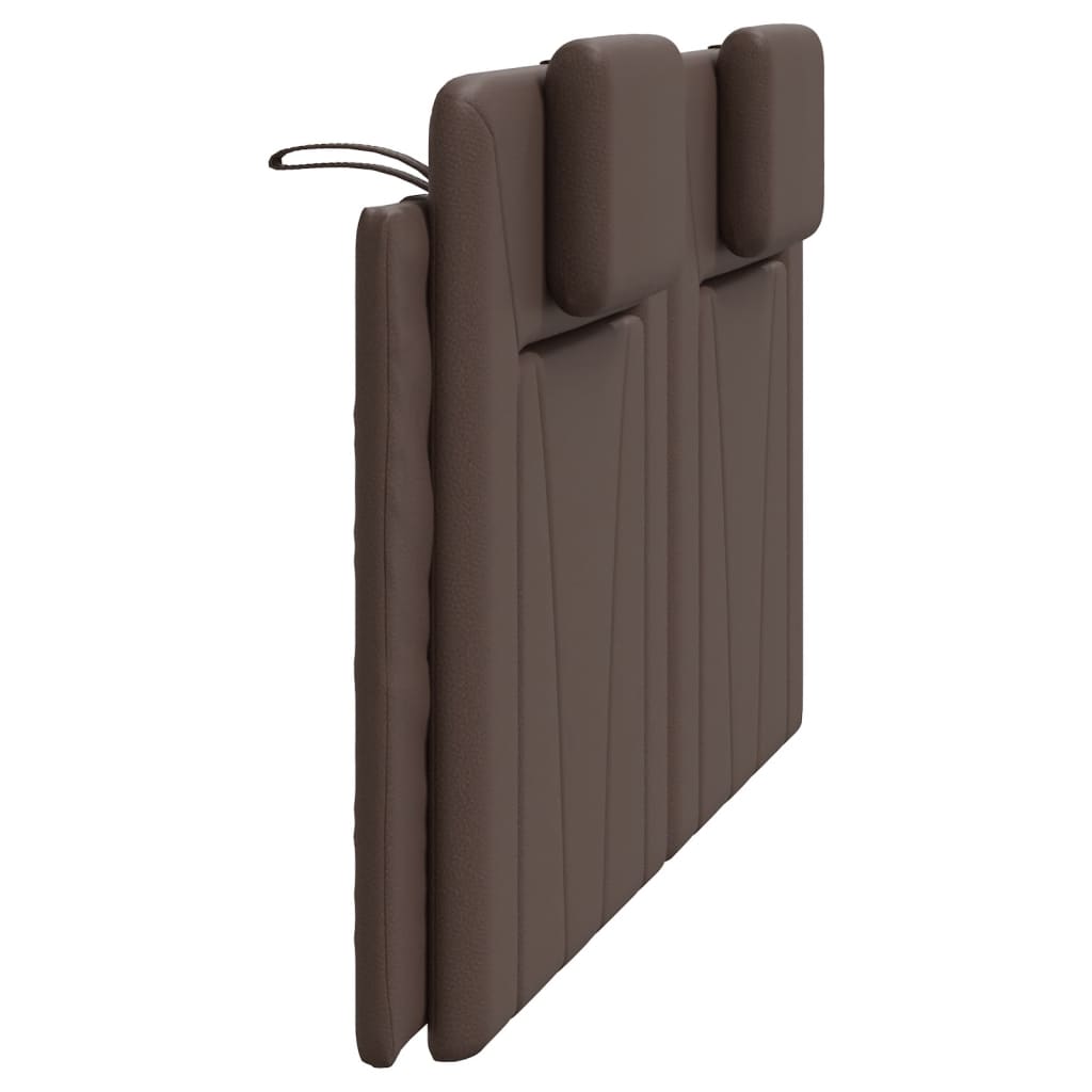 Coussin de tête de lit marron 160 cm similicuir - XIOS
