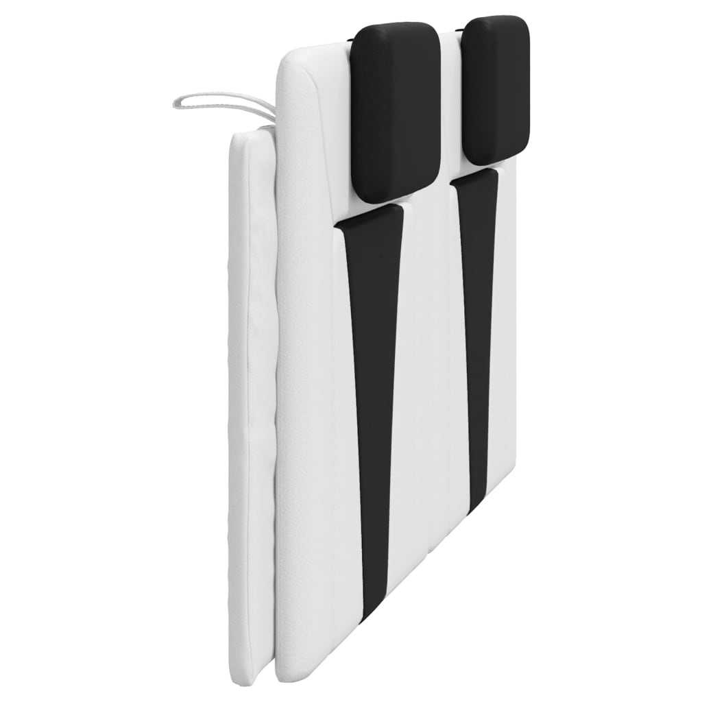 Coussin de tête de lit blanc et noir 160 cm similicuir - XIOS