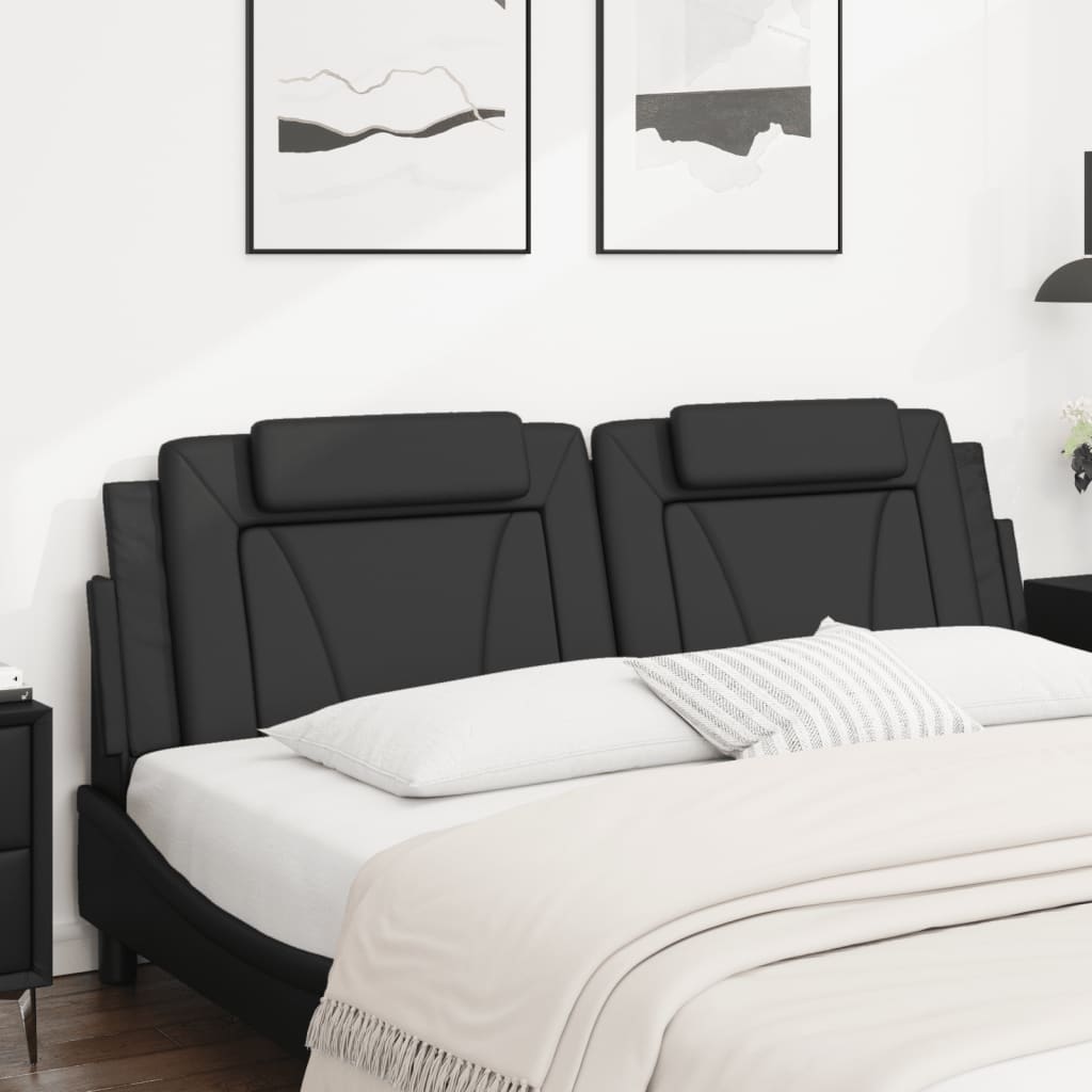 Coussin de tête de lit Viana noir 180 cm similicuir - XIOS