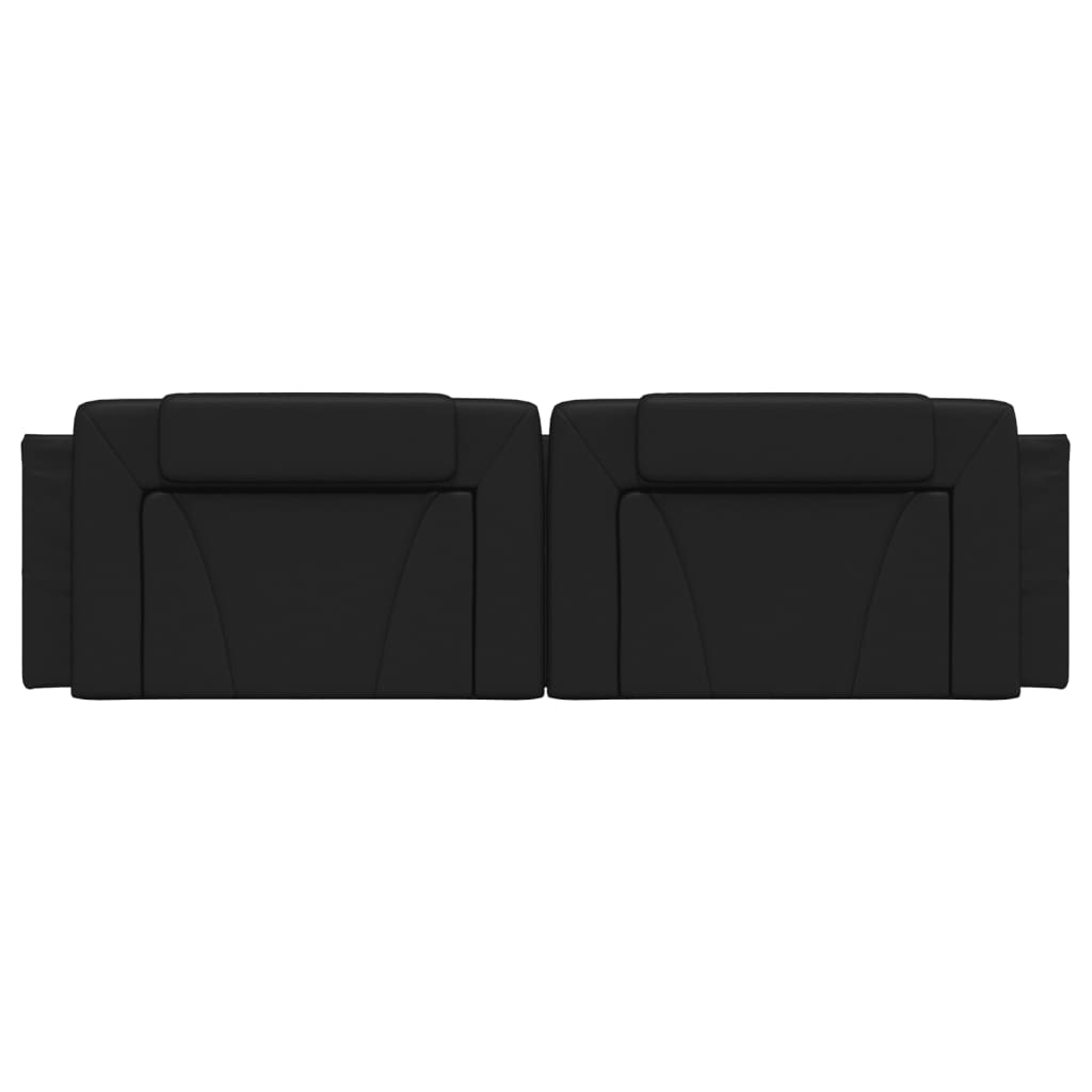 Coussin de tête de lit noir 180 cm similicuir - XIOS