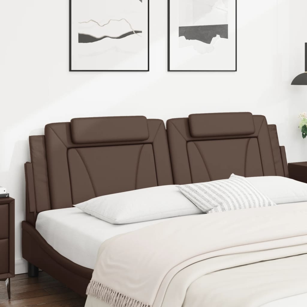 Coussin de tête de lit Viana marron 180 cm similicuir - XIOS