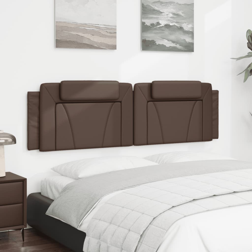 Coussin de tête de lit Viana marron 180 cm similicuir - XIOS