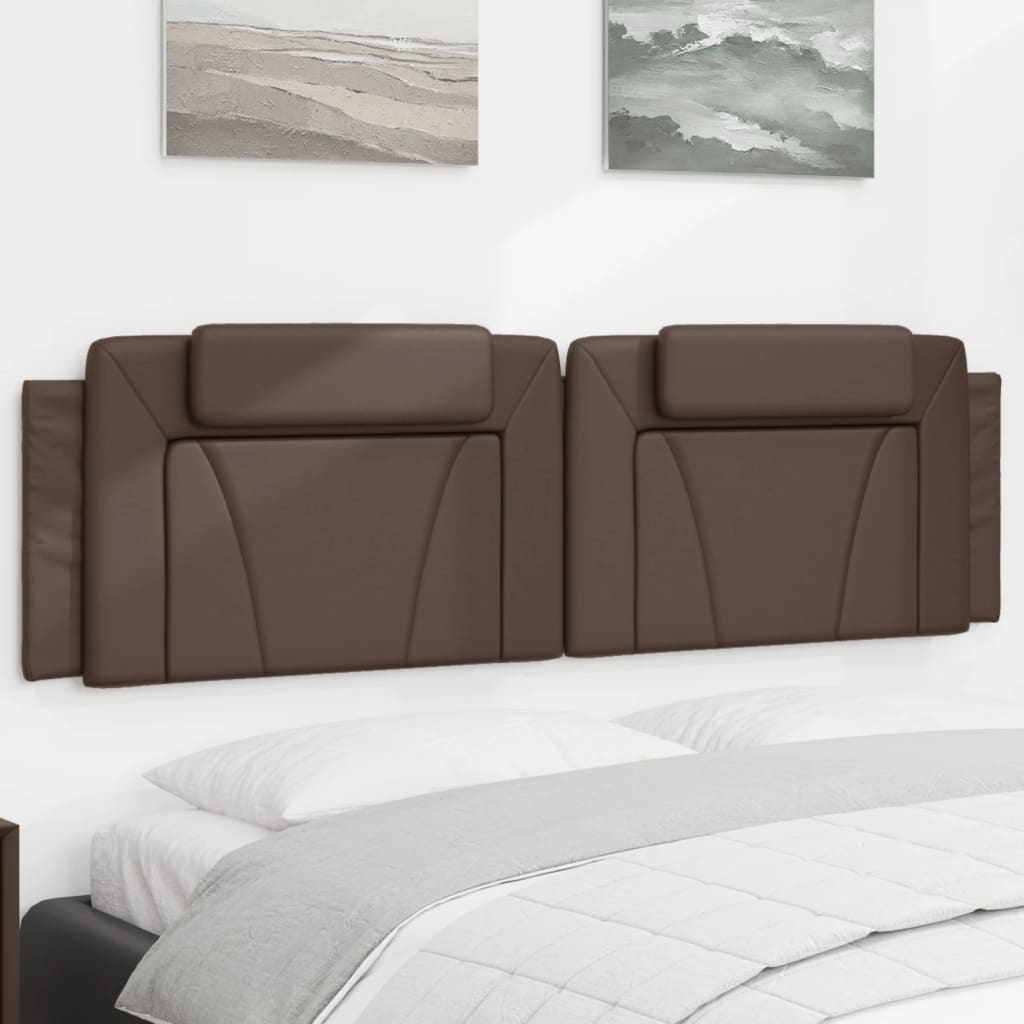 Coussin de tête de lit Viana marron 180 cm similicuir - XIOS