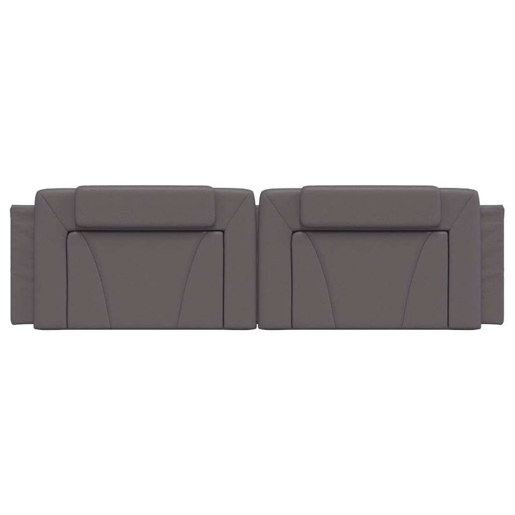 Coussin de tête de lit gris 180 cm similicuir - XIOS