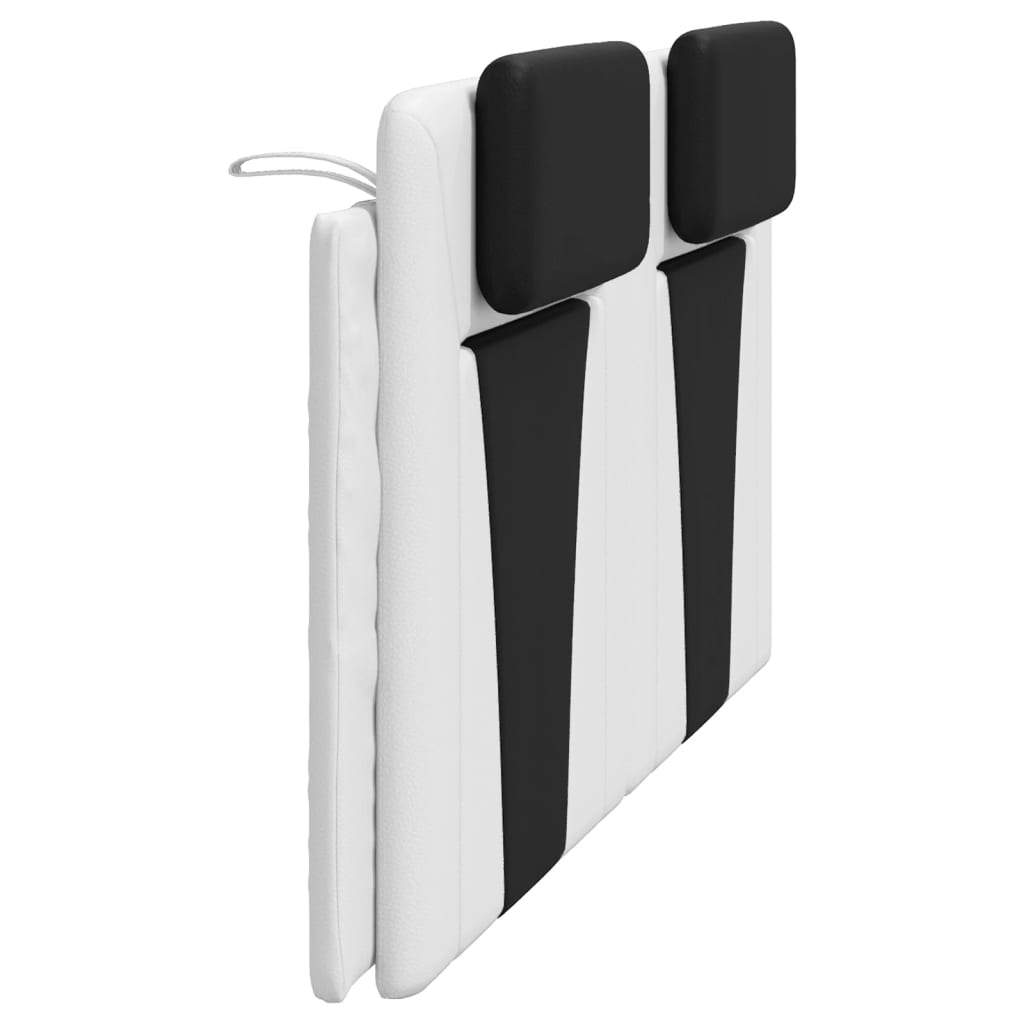Coussin de tête de lit blanc et noir 180 cm similicuir - XIOS