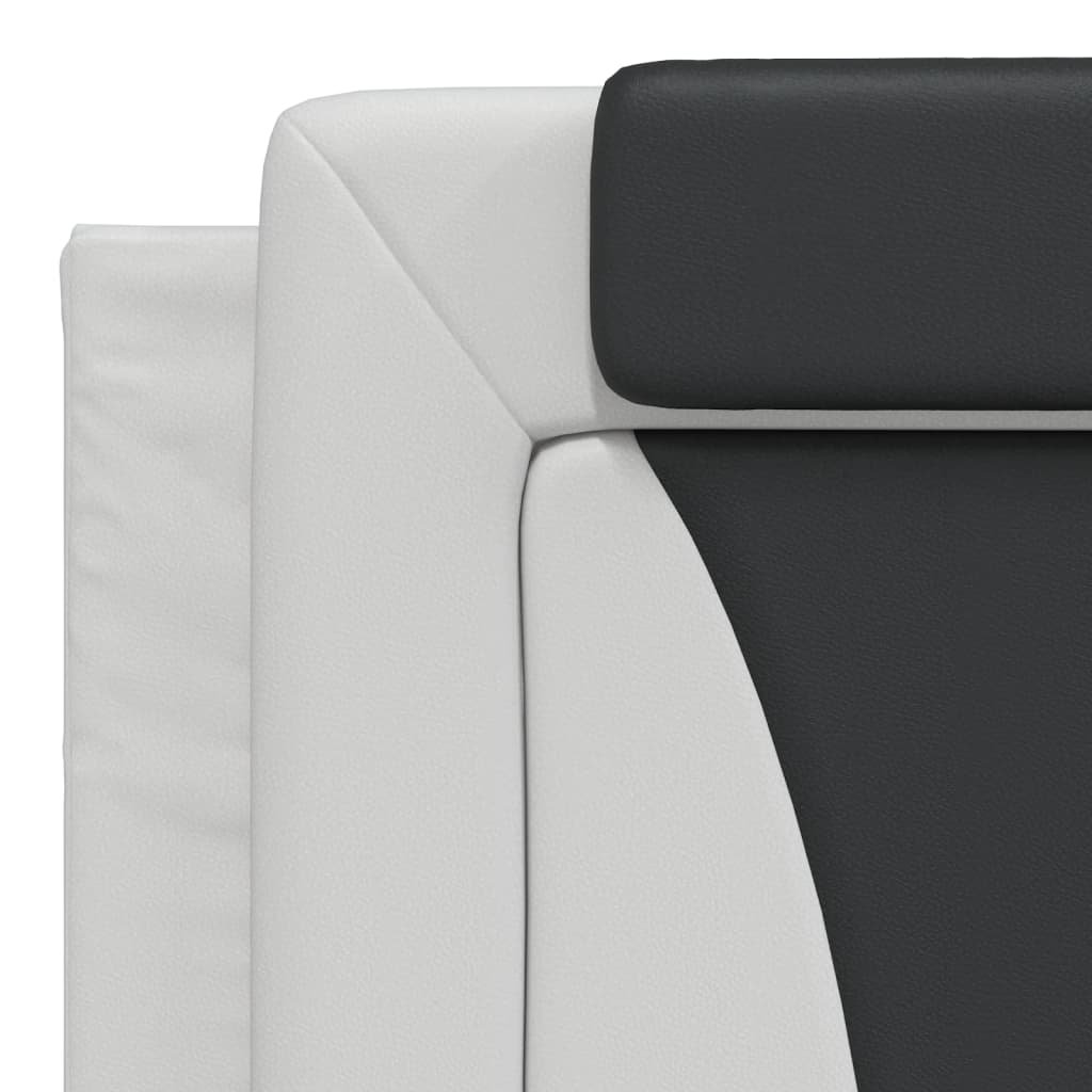 Coussin de tête de lit blanc et noir 180 cm similicuir - XIOS